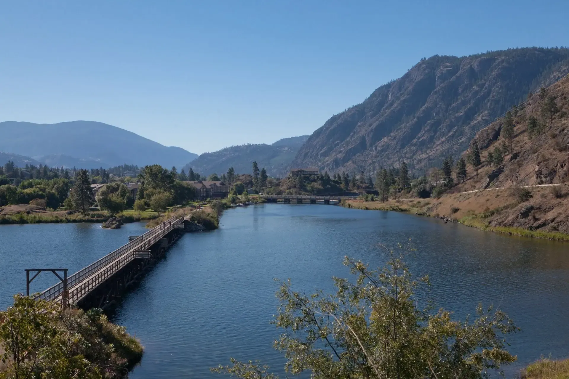 Skaha Lake shoreline looking toward Okanagan Falls